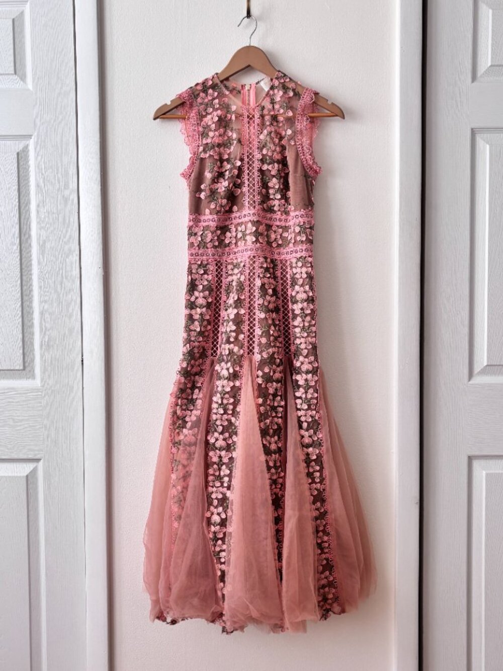 Bronx & Banco Saba Embroidered Tulle Midi Gown - Picture 3 of 9